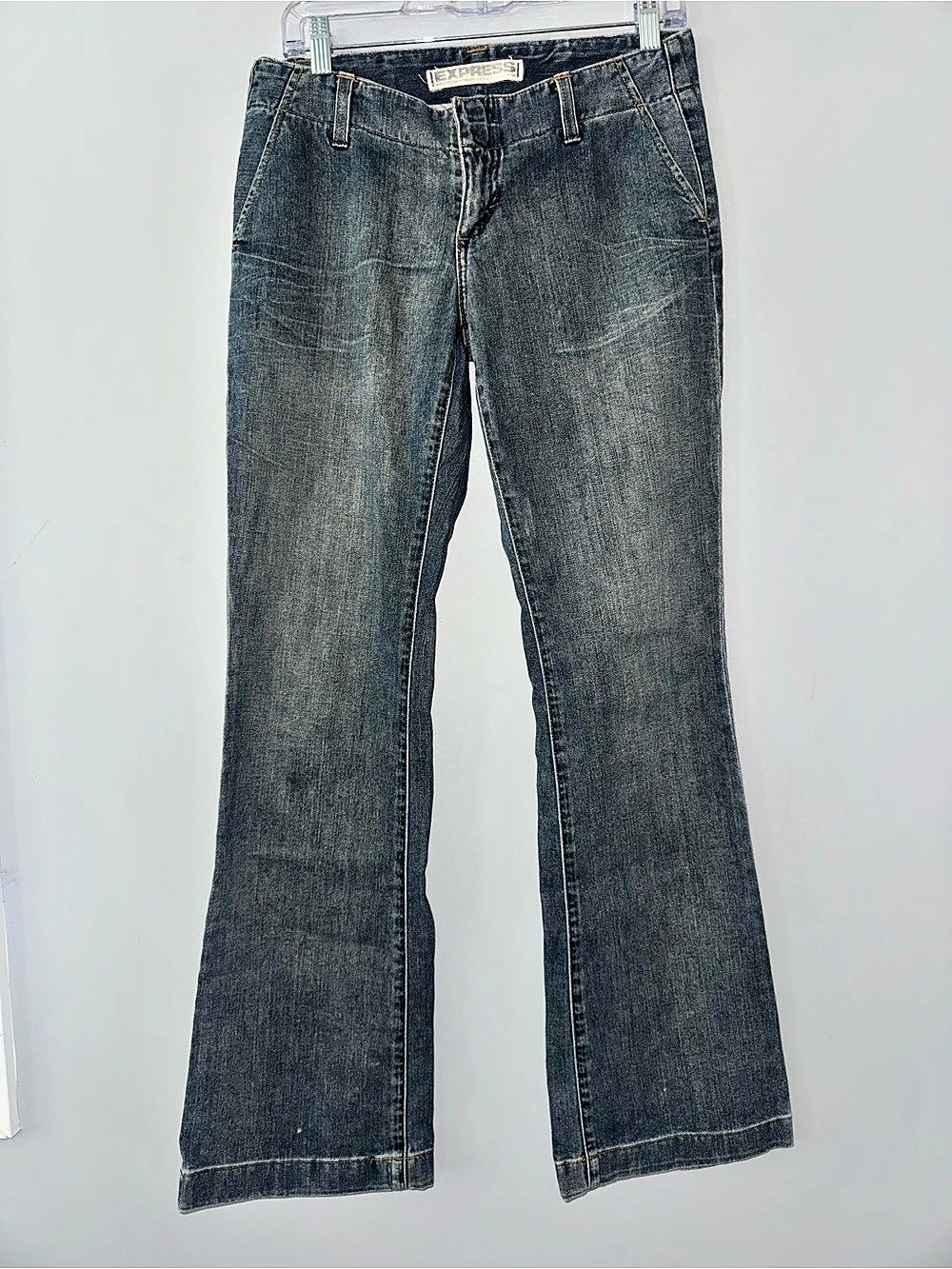 Express Boot Cut Jeans in Blue Waist 8